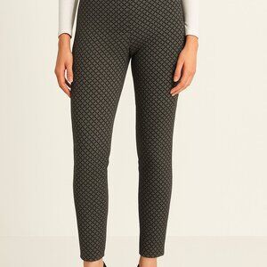 Cynthia Rowley Navy Diamond Print Cropped Chino Pants Size 2 Cotton Blend